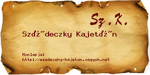 Szádeczky Kajetán névjegykártya